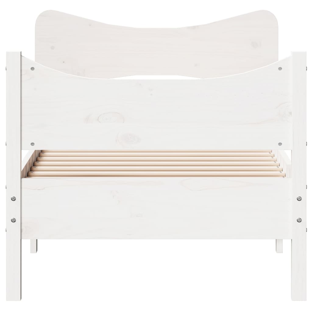 Bed Frame without Mattress White 90x200 cm Solid Wood Pine
