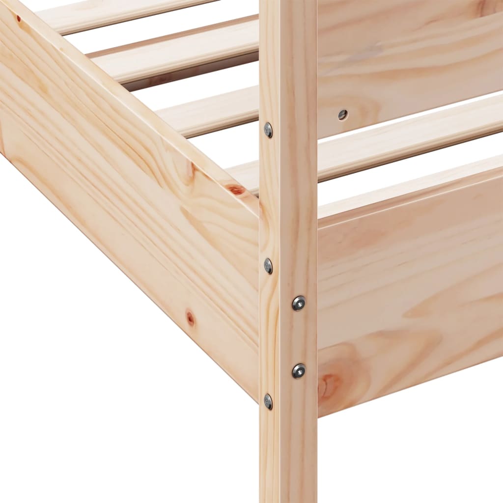 Bed Frame without Mattress 75x190 cm Small Single Solid Wood Pine