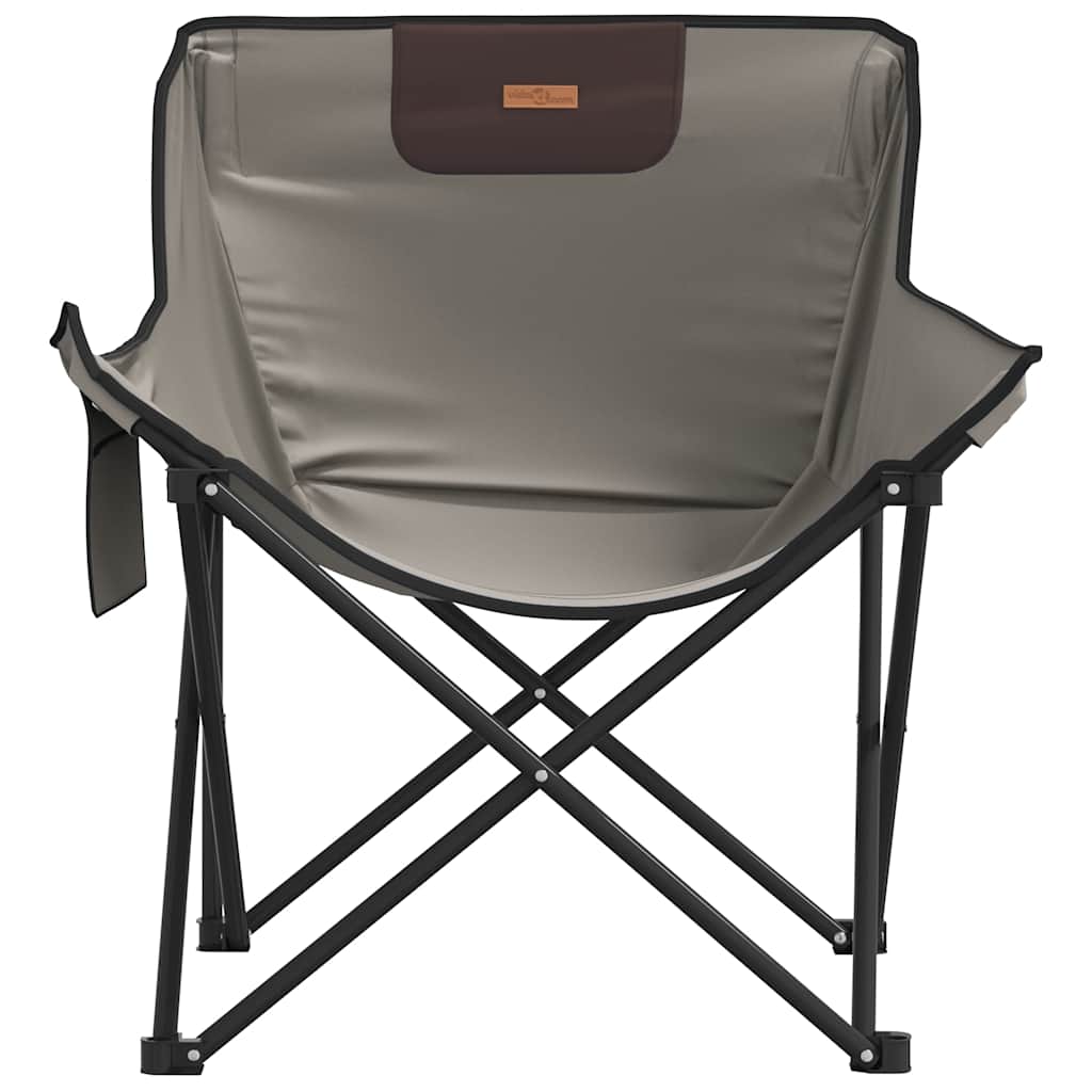 Camping Chairs with Pocket Foldable 2 pcs Grey