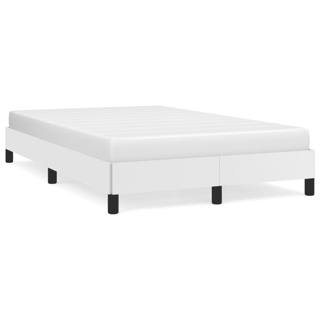 Bed Frame without Mattress White 120x190 cm Small Double Faux Leather