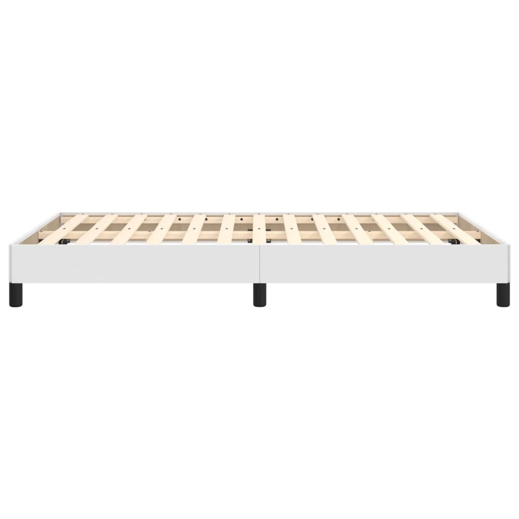 Bed Frame without Mattress White 120x190 cm Small Double Faux Leather