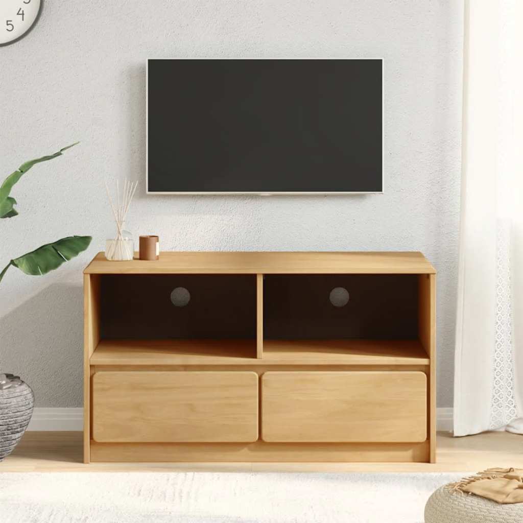 TV Cabinet SAUDA Oak 99x43x55 cm Solid Wood Pine