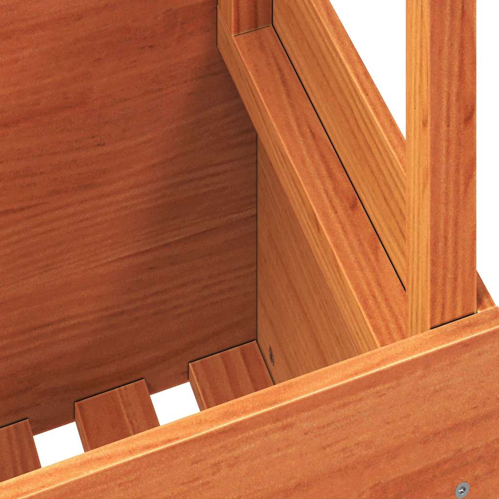 Garden Table Wax Brown 100x50x75 cm Solid Wood Pine