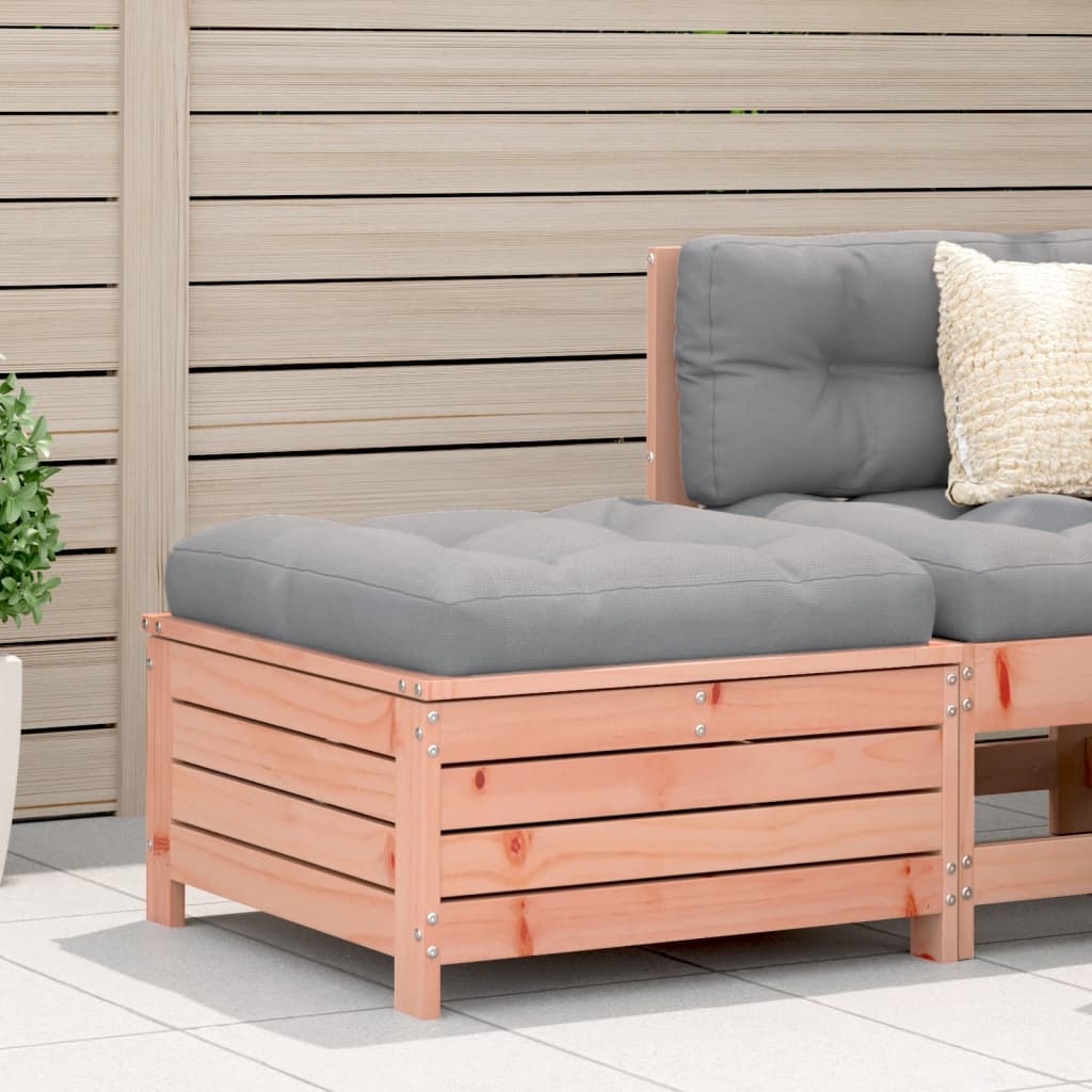 Garden Footstool with Cushion Solid Wood Douglas