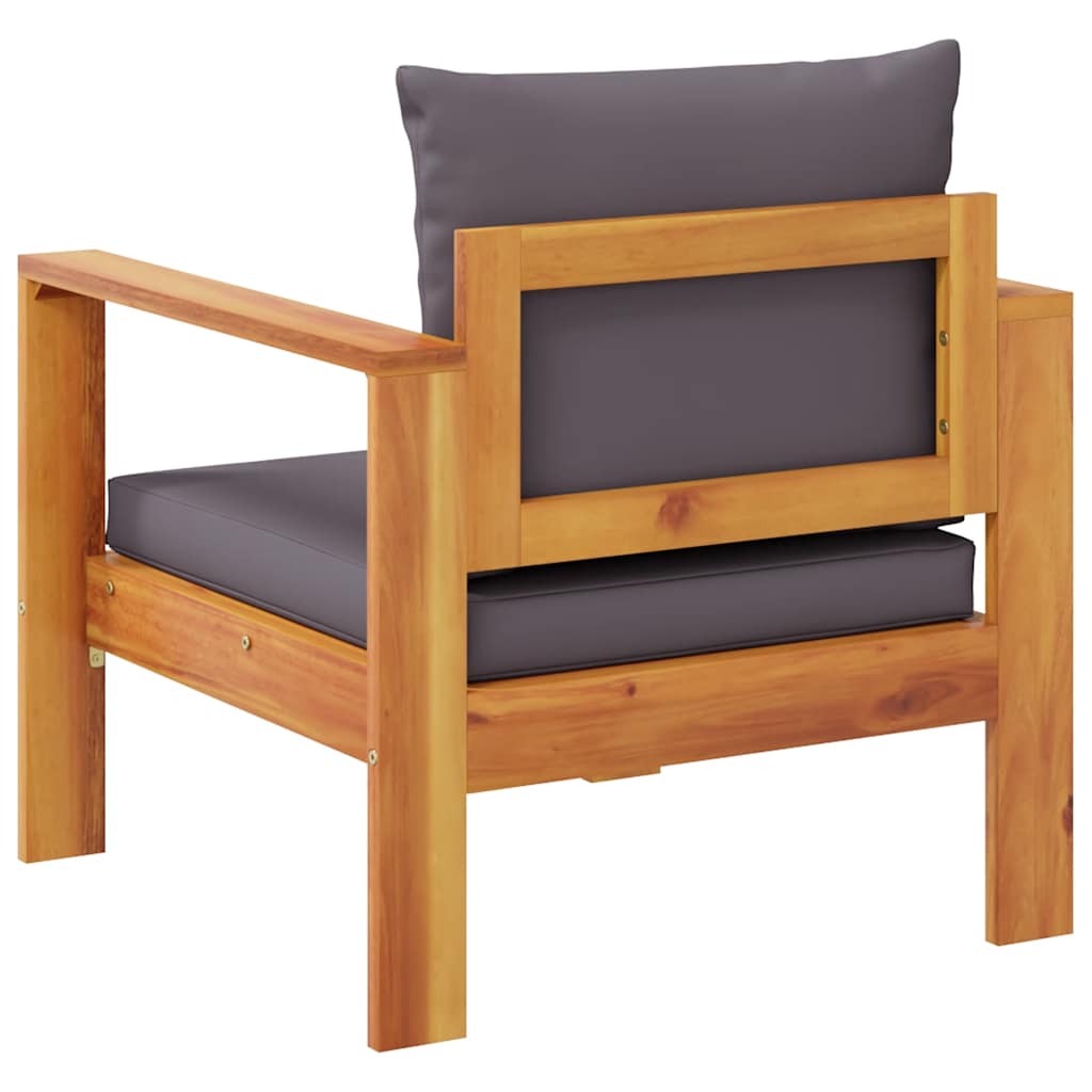Garden Chair with Cushions Solid Wood Acacia