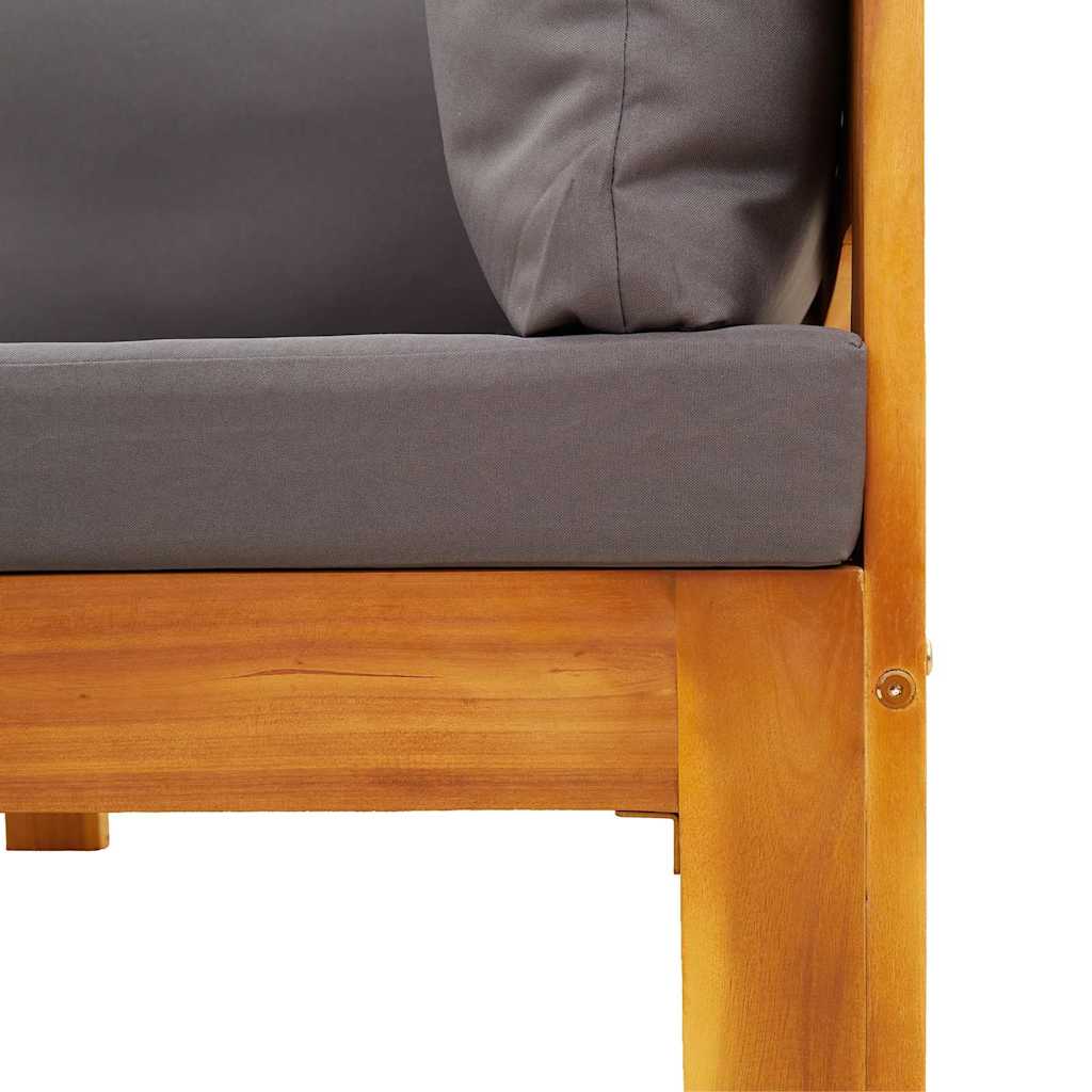 2 Piece Garden Sofa Set with Cushions Solid Wood Acacia