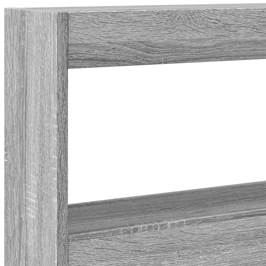 Headboard Cabinet with LED Grey Sonoma 180x17x102 cm