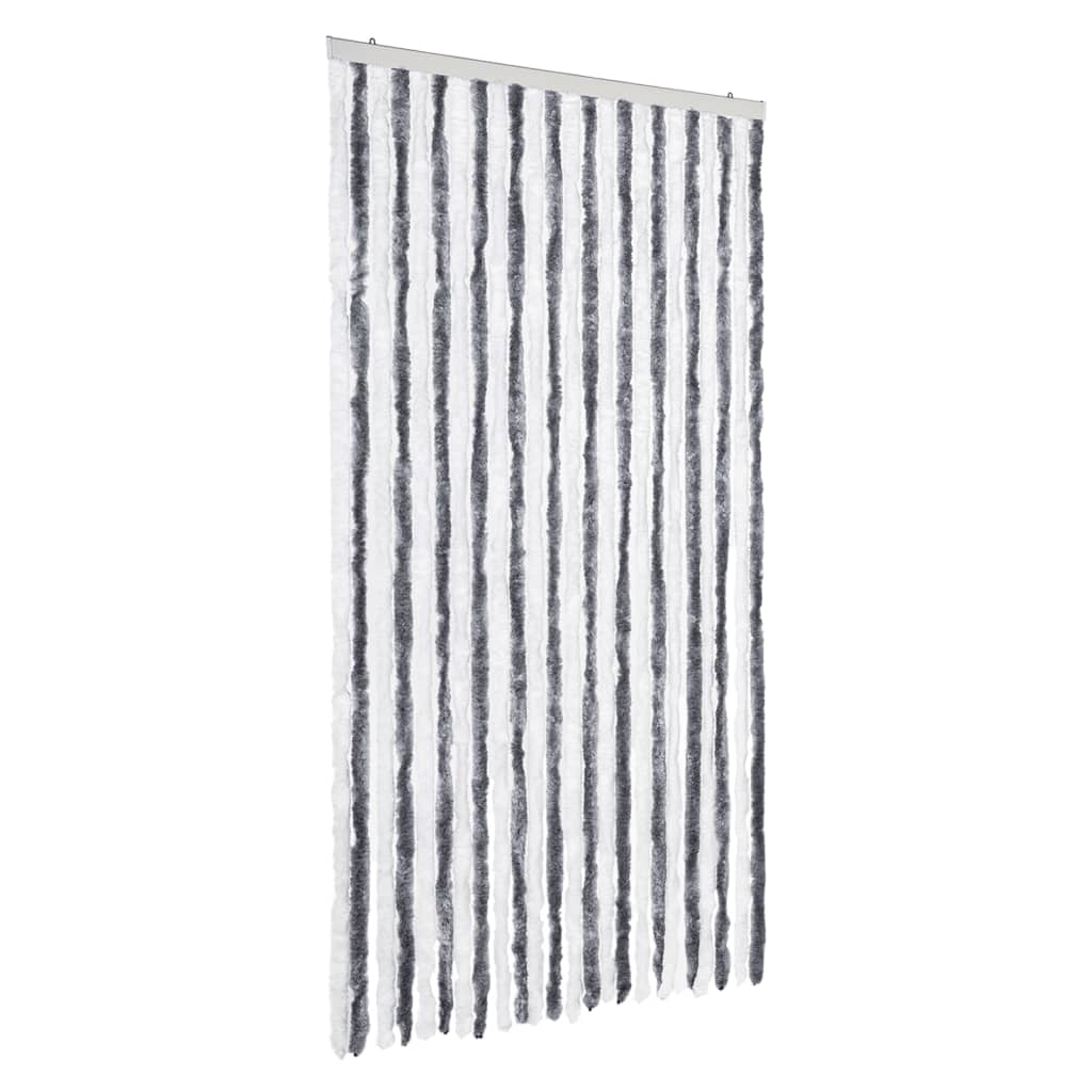 Fly Curtain Grey and White 100x200 cm Chenille