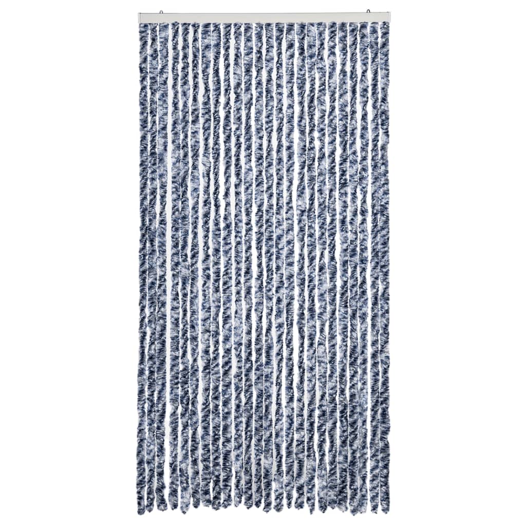 Fly Curtain Blue and White 100x200 cm Chenille
