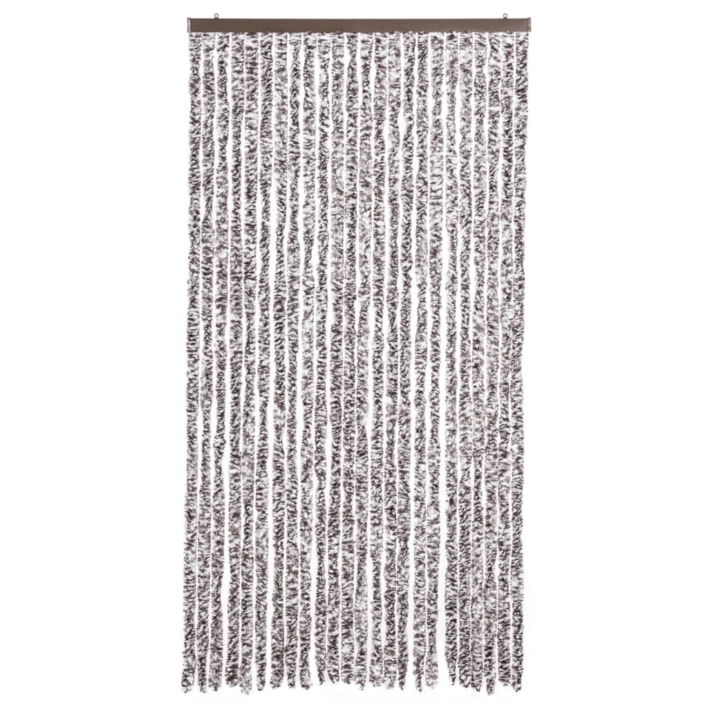 Fly Curtain Brown and Beige 100x230 cm Chenille