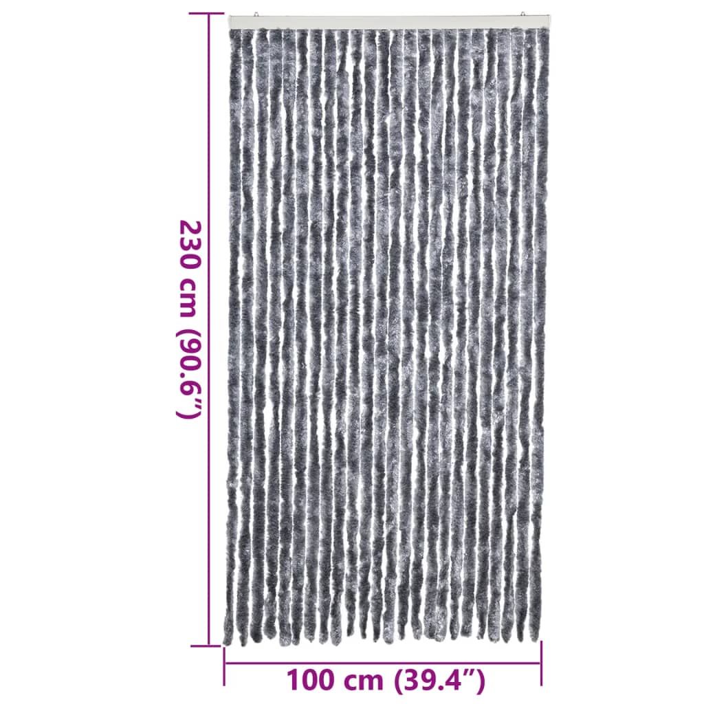 Fly Curtain Silver 100x230 cm Chenille