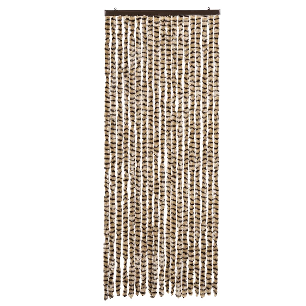 Fly Curtain Beige and Brown 56x200 cm Chenille