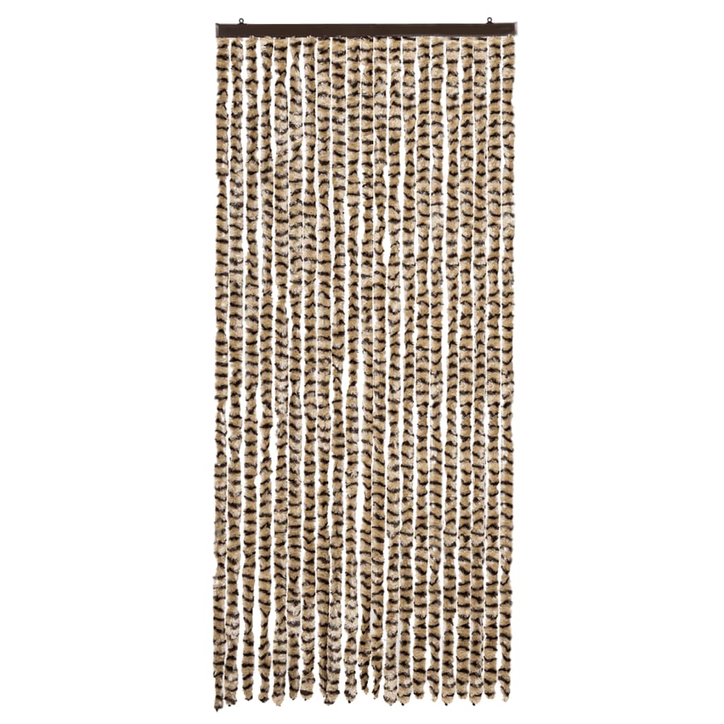 Fly Curtain Beige and Brown 90x200 cm Chenille