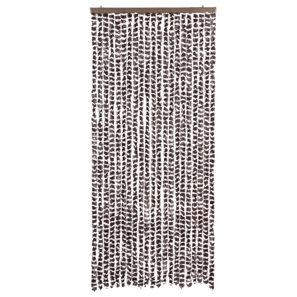 Fly Curtain Brown and White 90x200 cm Chenille