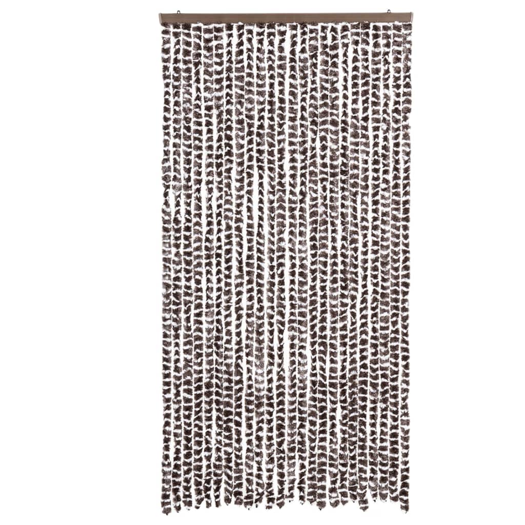 Fly Curtain Brown and White 100x200 cm Chenille