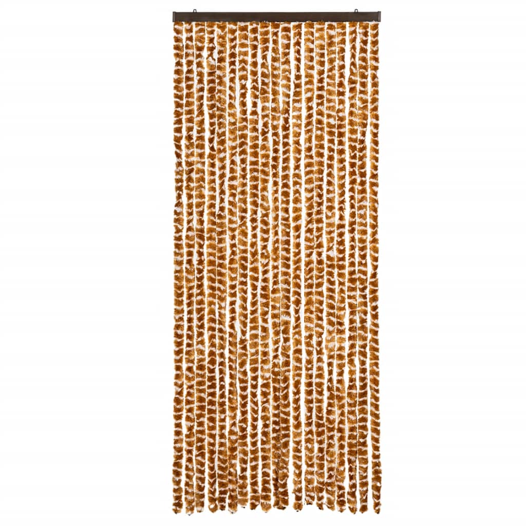 Fly Curtain Ochre and White 56x200 cm Chenille