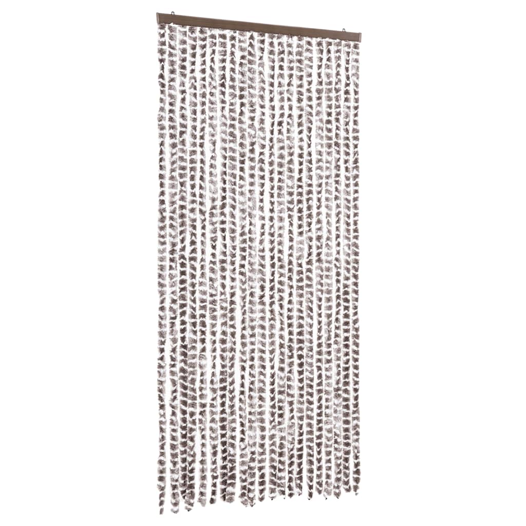 Fly Curtain Taupe and White 90x200 cm Chenille