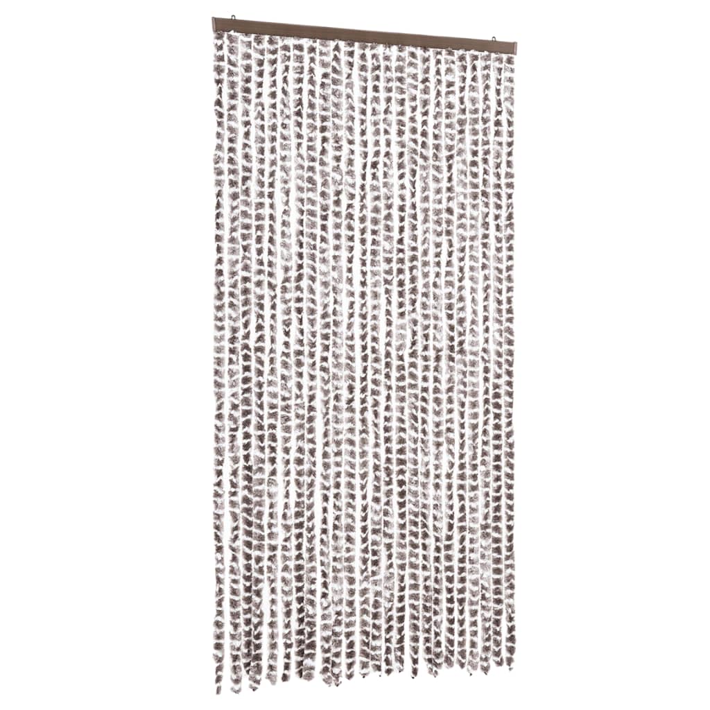 Fly Curtain Taupe and White 100x200 cm Chenille