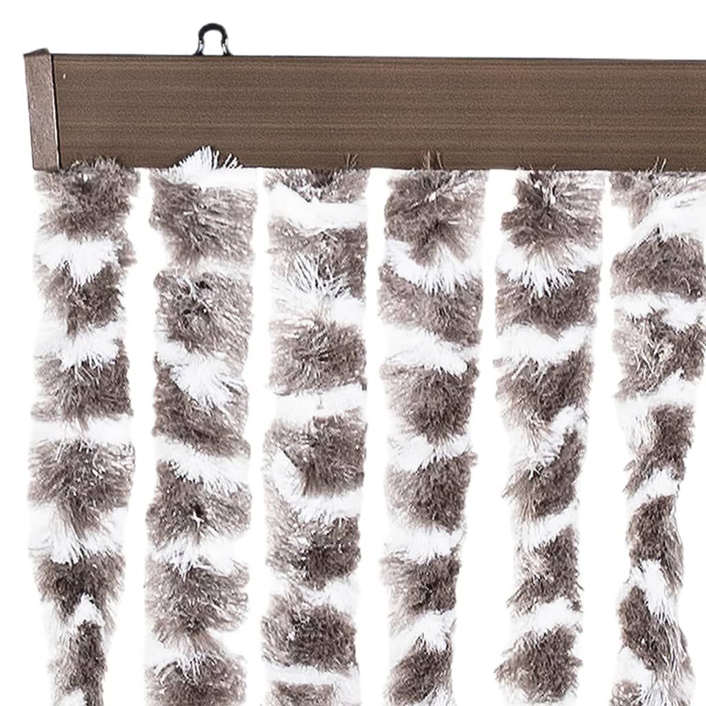 Fly Curtain Taupe and White 100x200 cm Chenille