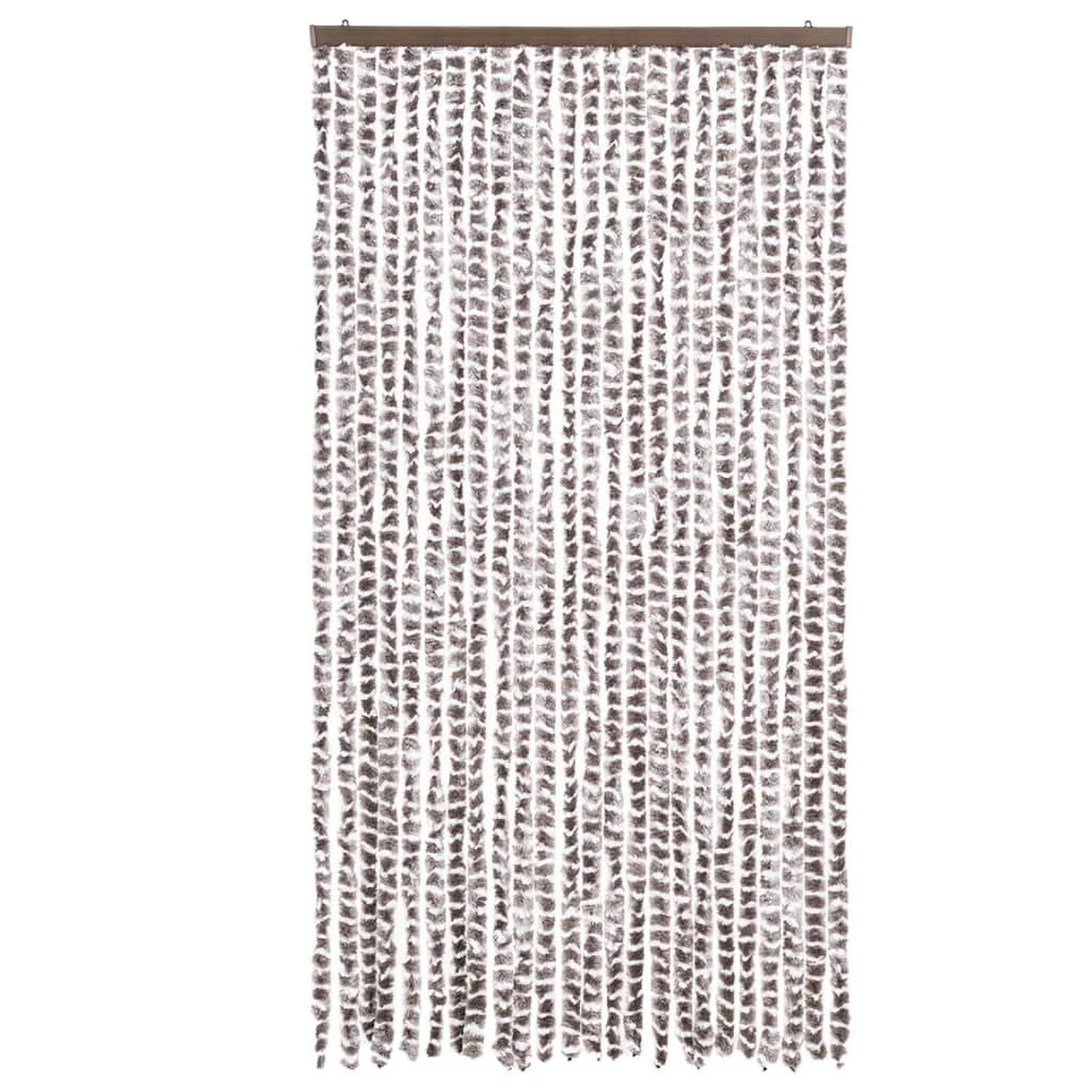 Fly Curtain Taupe and White 100x230 cm Chenille