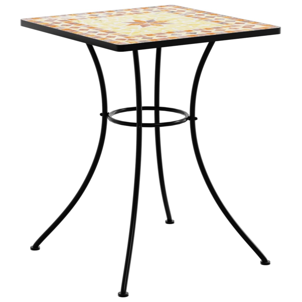 Mosaic Bistro Table Terracotta 60x60x74 cm Ceramic