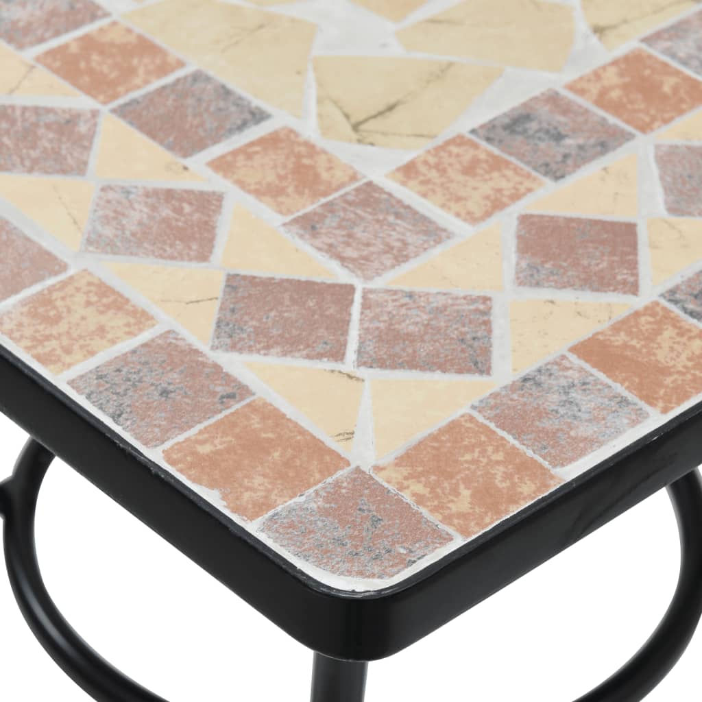 Mosaic Bistro Table Terracotta 60x60x74 cm Ceramic