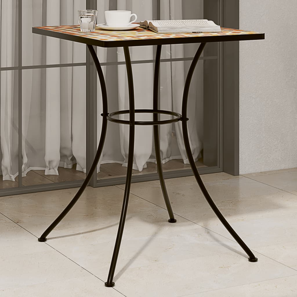 Mosaic Bistro Table Terracotta 60x60x74 cm Ceramic