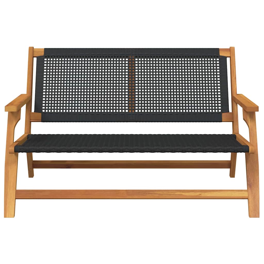 Garden Furniture Black 122 x 78 x 73cm Solid Acacia wood