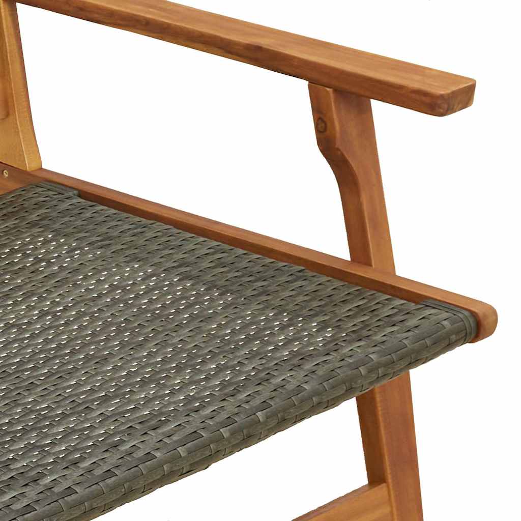 Garden Furniture Grey 122 x 78 x 73cm Solid Acacia wood