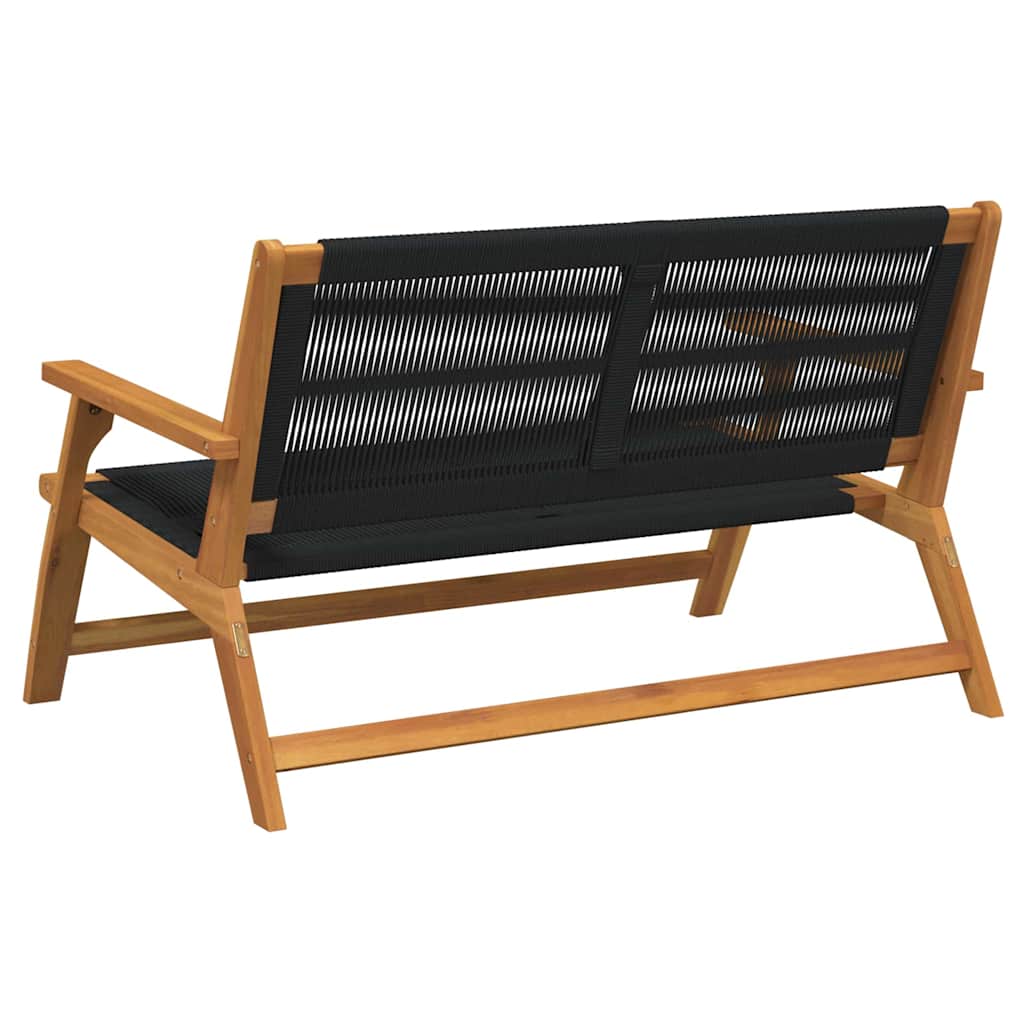 Garden Furniture Black 78 x 122 x 73cm Solid Acacia wood