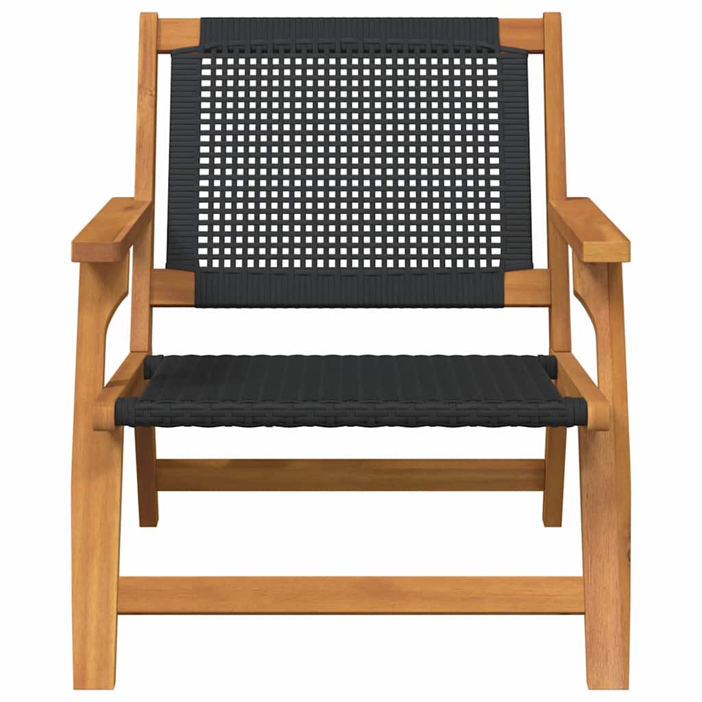 Garden Furniture 2 pcs Black 67 x 78 x 73cm Solid Acacia wood