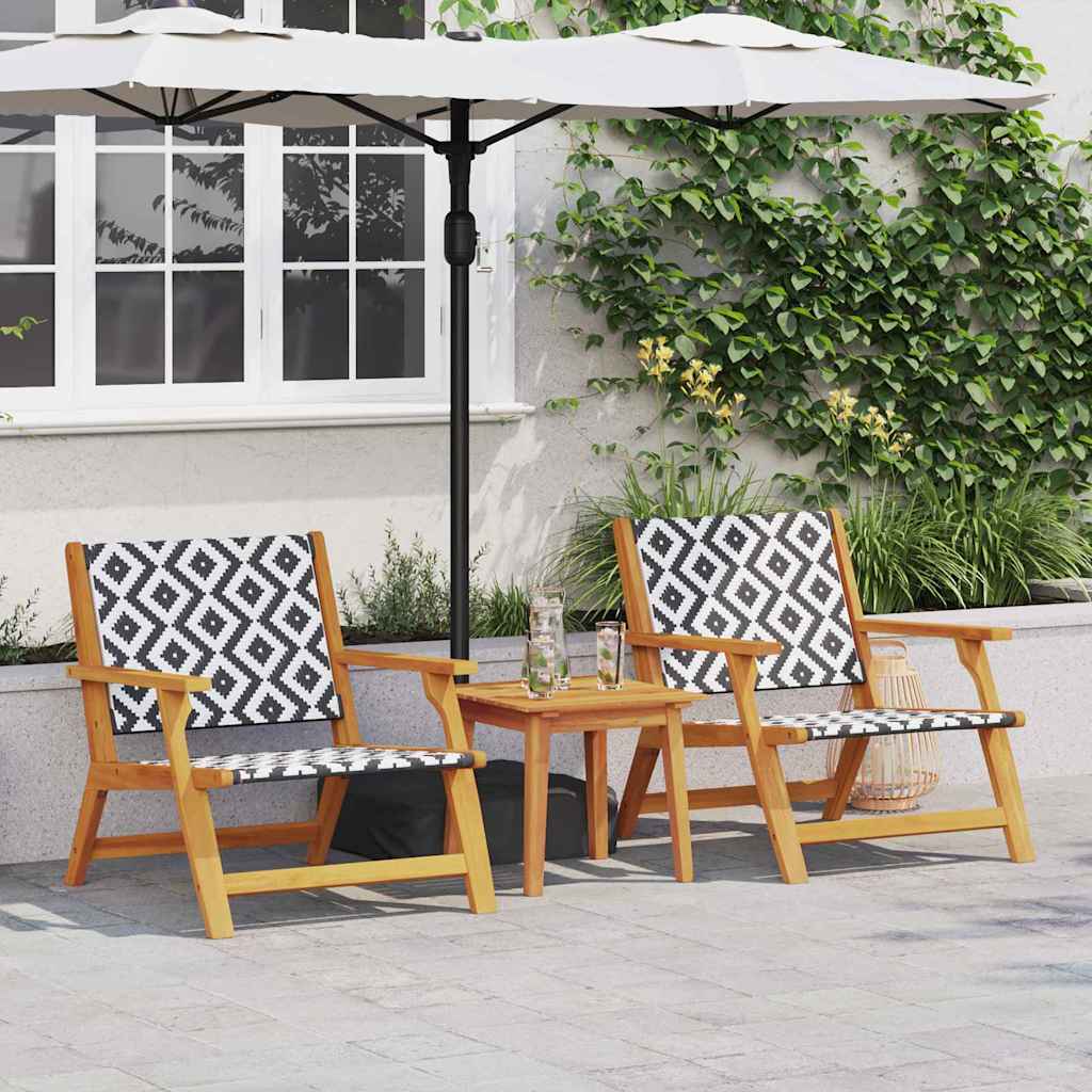 Garden Furniture 2 pcs White 67 x 78 x 73cm Solid Acacia wood
