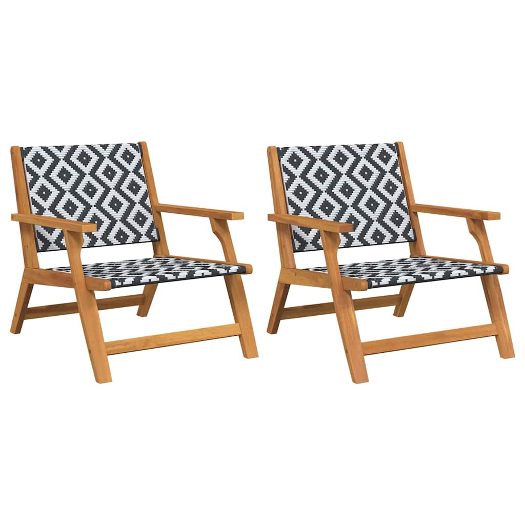 Garden Furniture 2 pcs White 67 x 78 x 73cm Solid Acacia wood