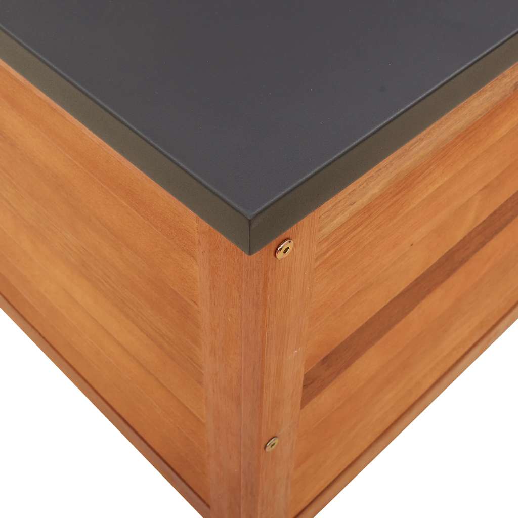 Garden Storage Box 60x50x55 cm Solid Wood Eucalyptus