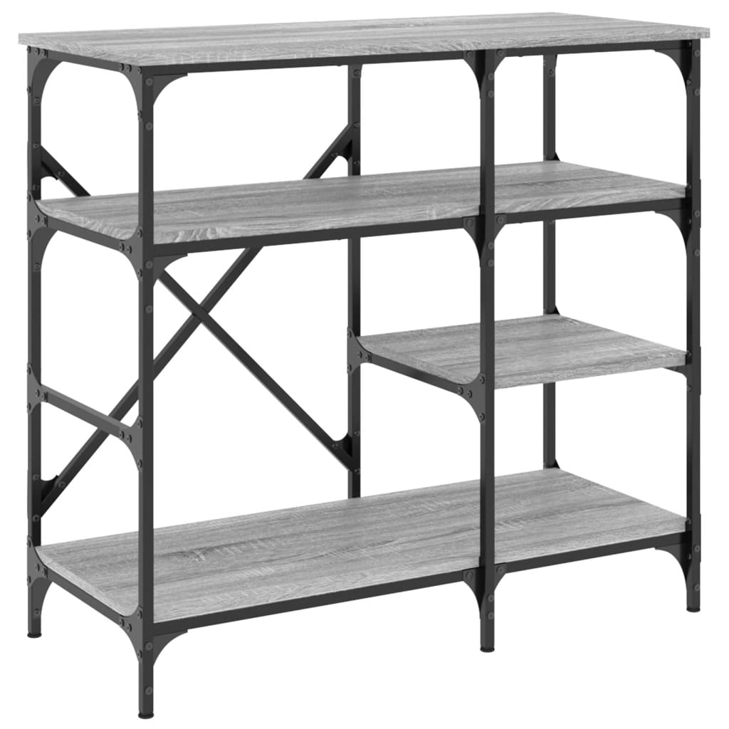Baker's Rack Grey Sonoma 90x40x84 cm Engineered Wood and Metal