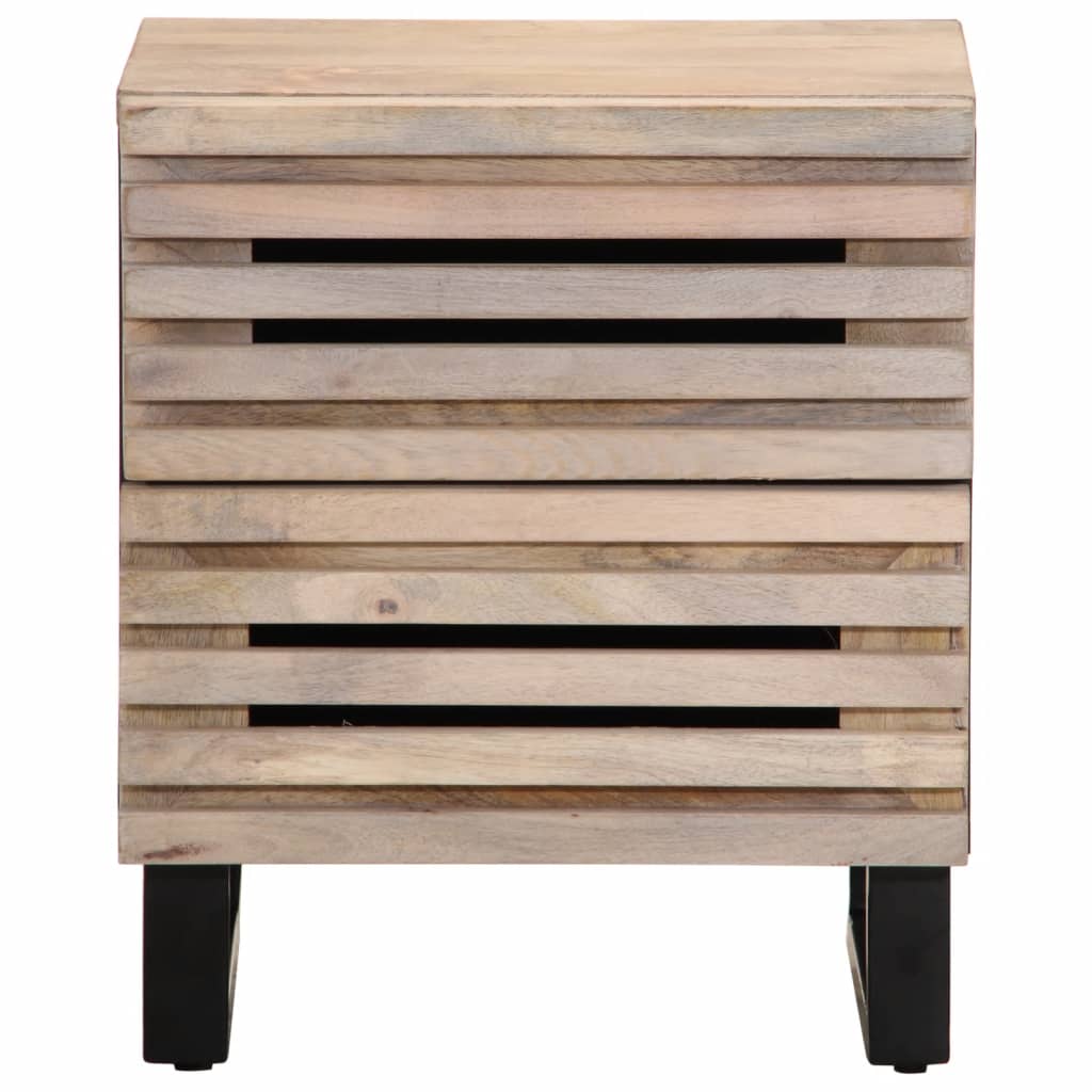 Bedside Cabinets 2 pcs 40x33x46 cm Solid Wood Bleached Mango