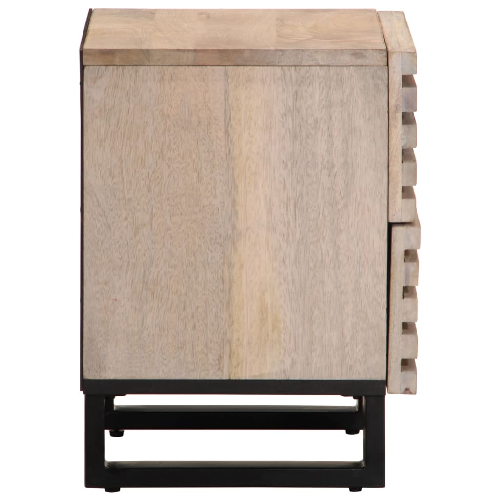 Bedside Cabinets 2 pcs 40x33x46 cm Solid Wood Bleached Mango