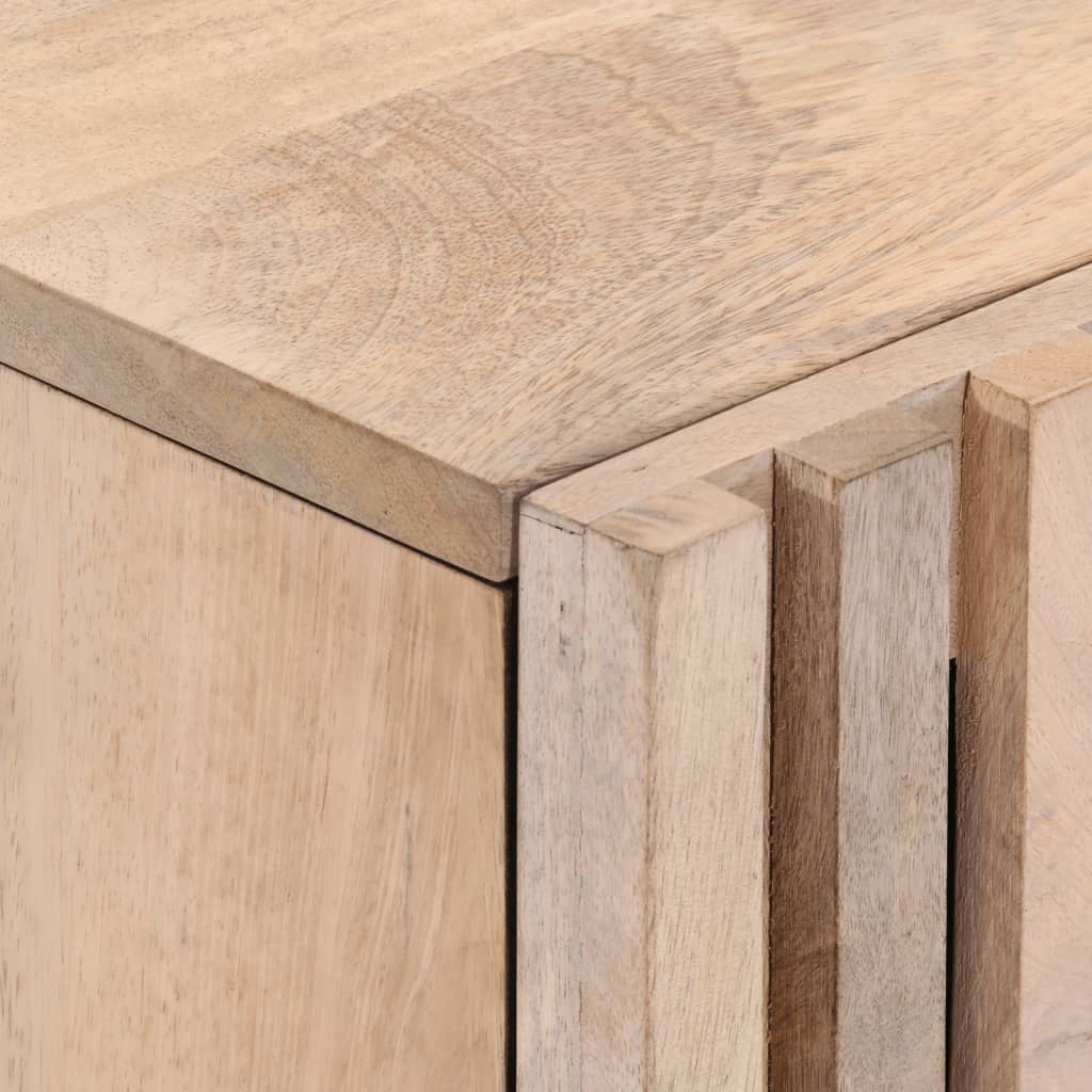 TV Cabinet White 105x34x46 cm Solid Wood Mango