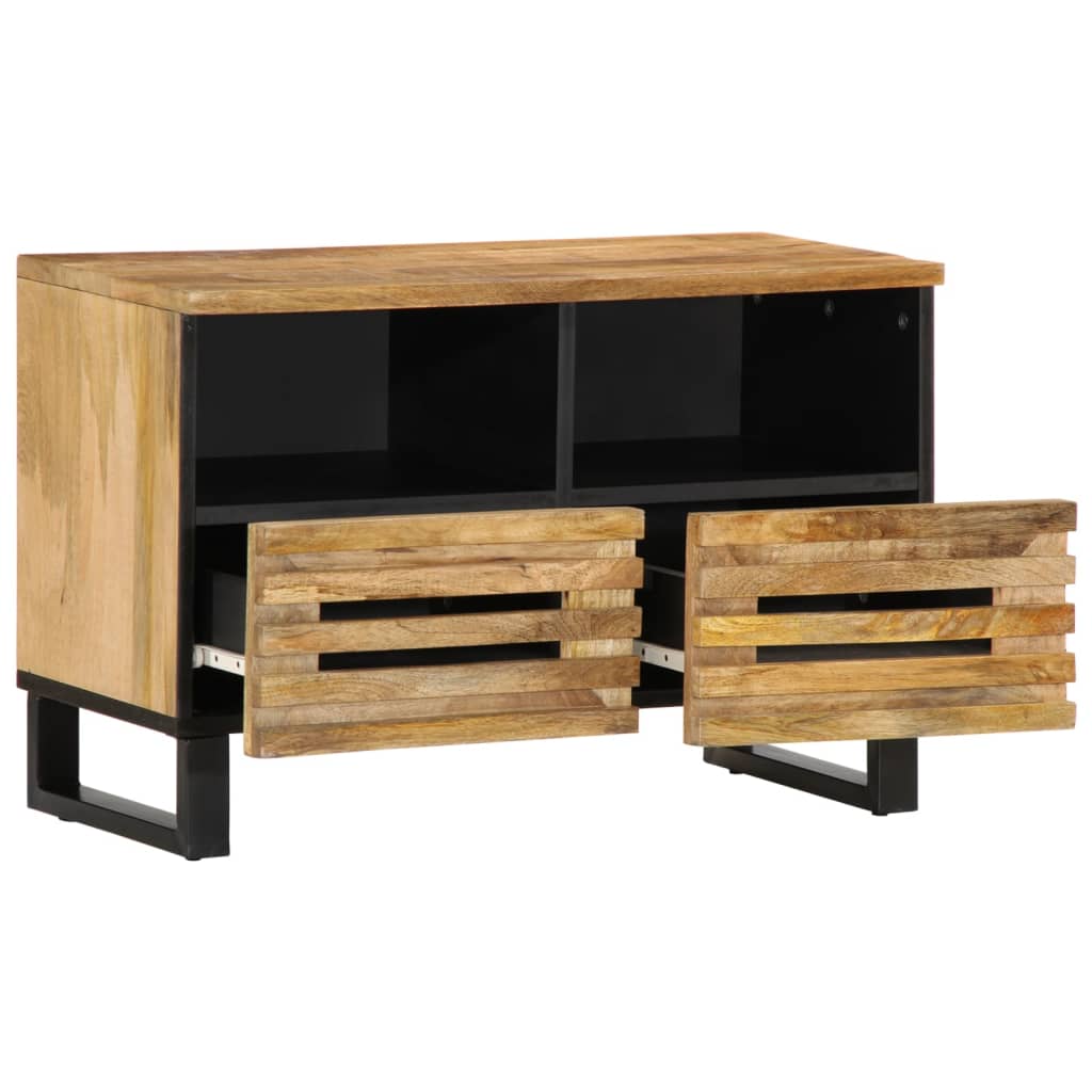 TV Cabinet 70x34x46 cm Solid Wood Rough Mango