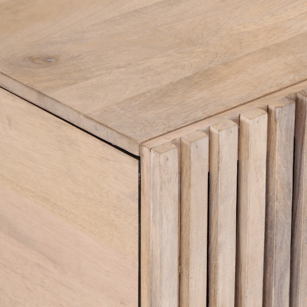 Coffee Table White 80x51x40 cm Solid Wood Mango