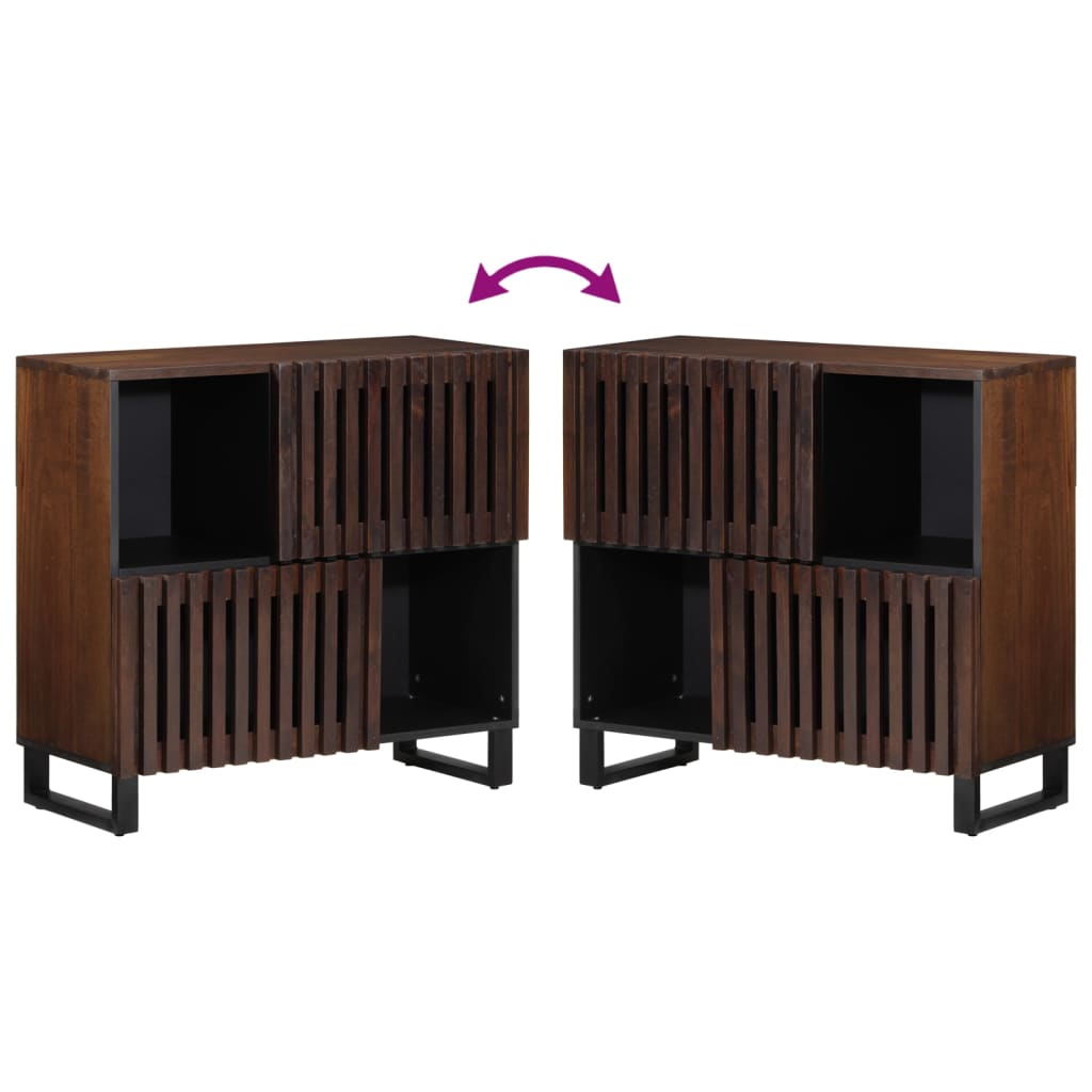 Sideboard Brown 80x34x75 cm Solid Wood Mango