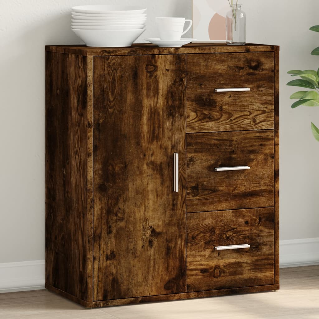 Sideboard Smoked Oak 60x31x70 cm Engineered Wood