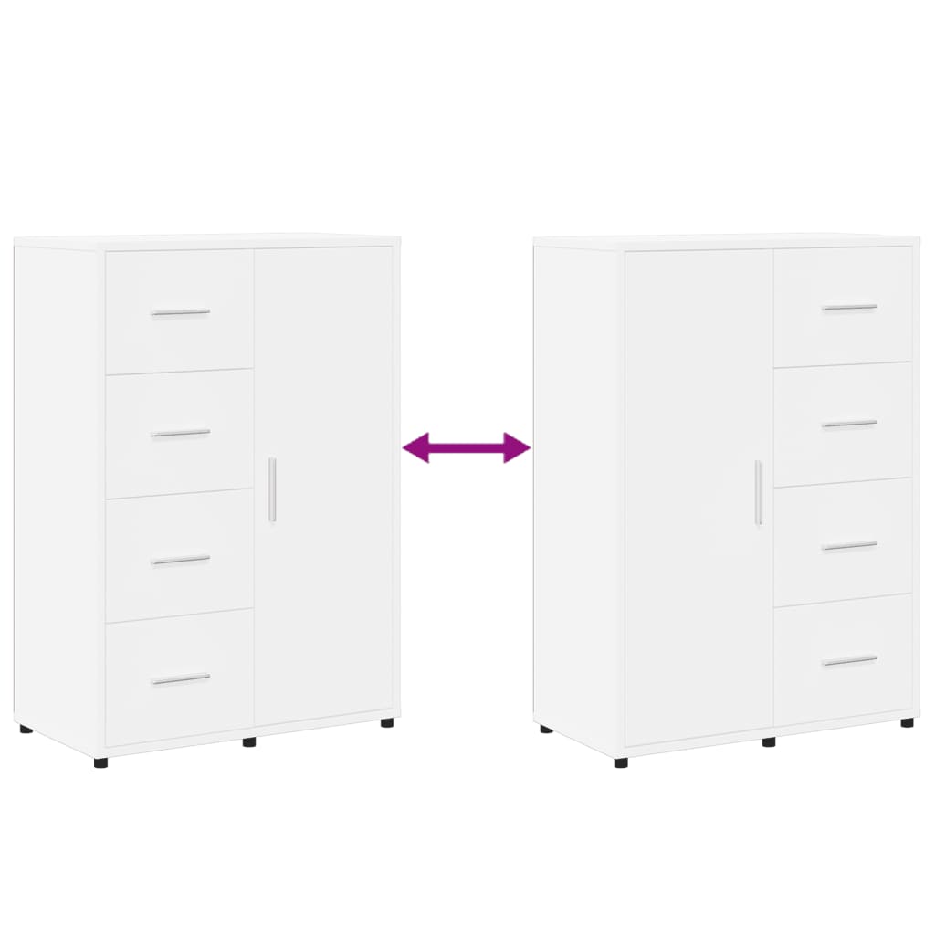 Sideboard White 60x31x84 cm Engineered Wood