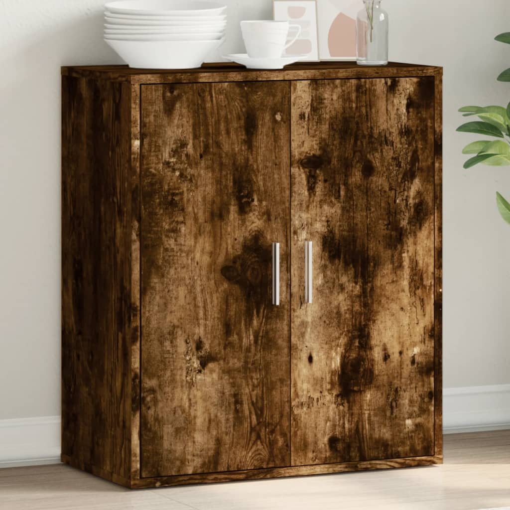 Sideboard Smoked Oak 79x38x80 cm Engineered Wood