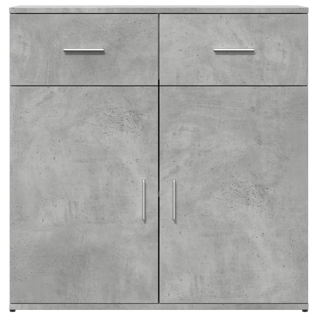 Sideboard Concrete Grey 79x38x80 cm Engineered Wood