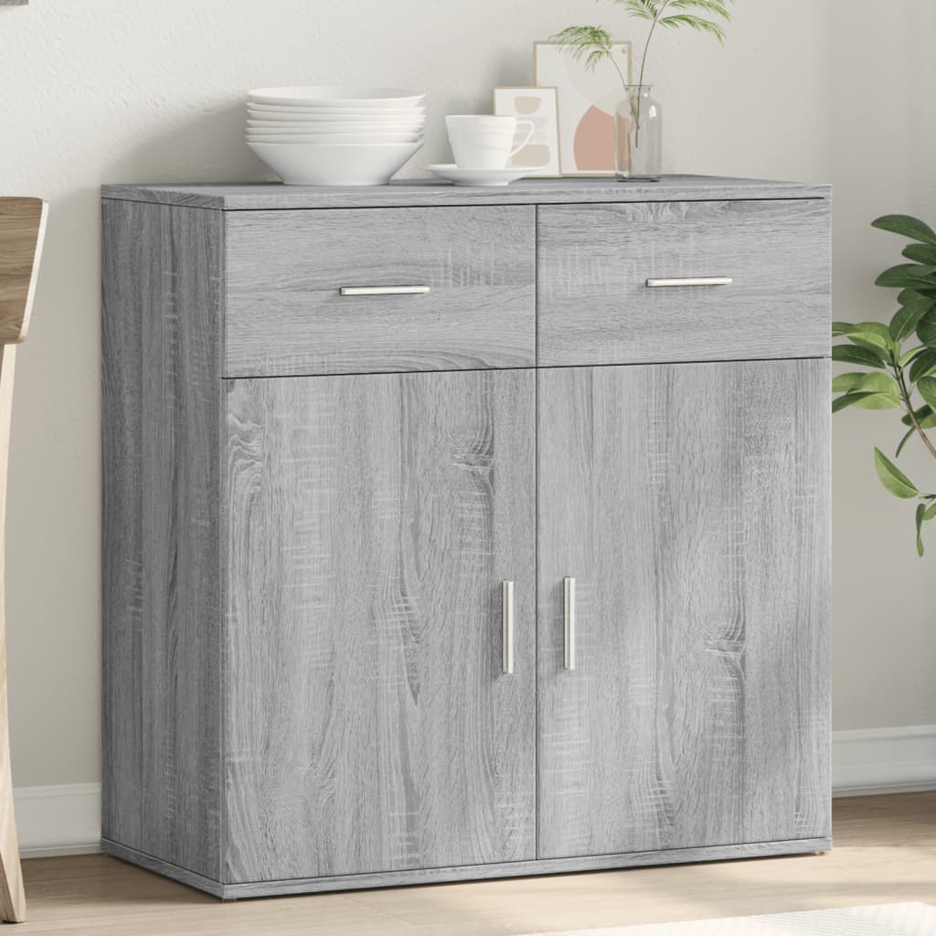 Sideboard Grey Sonoma 79x38x80 cm Engineered Wood
