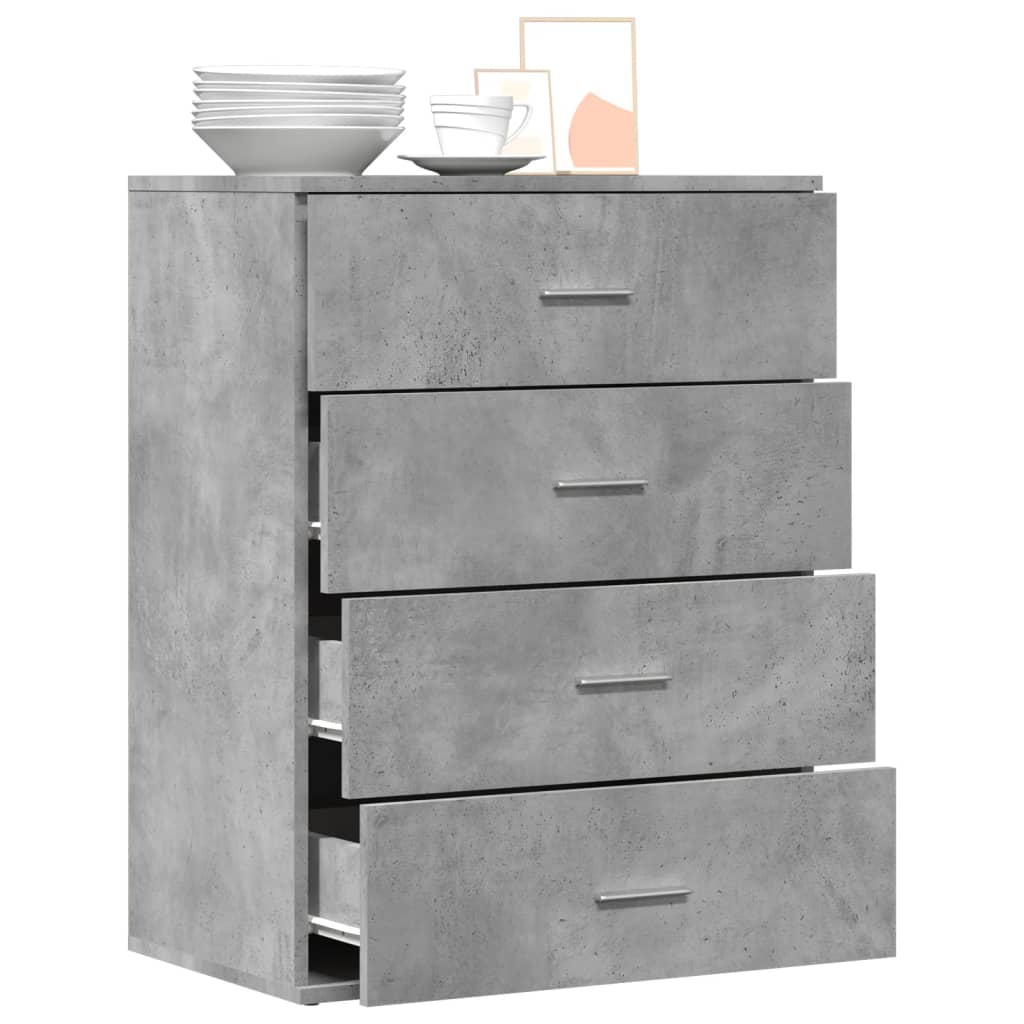 Sideboard Concrete Grey 60x39x80 cm Engineered Wood