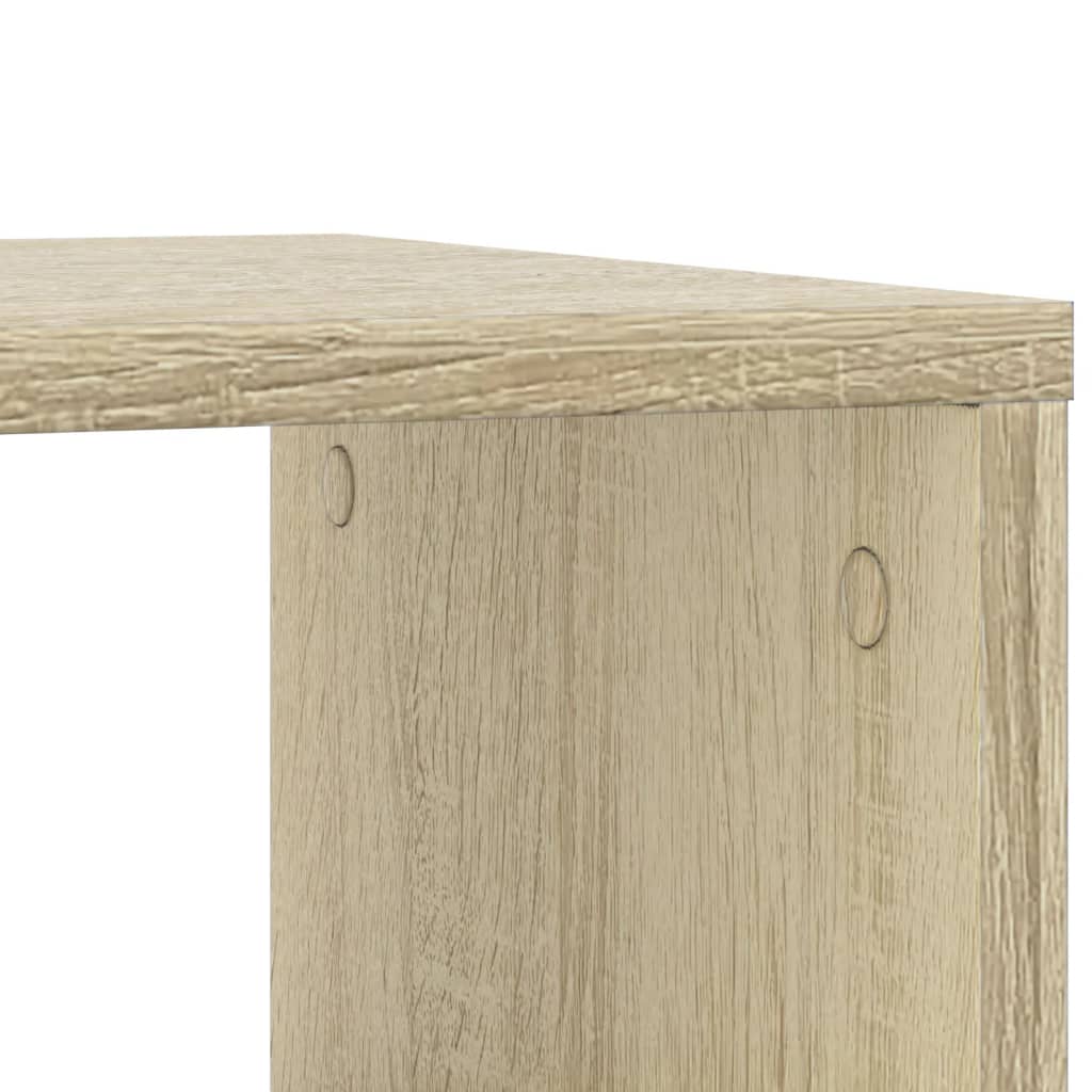 Side Table with Wheels Sonoma Oak 50x30x55 cm Engineered Wood