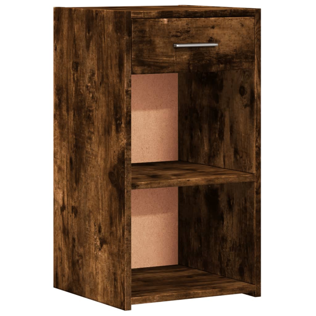 Bedside Cabinet Smoked Oak 35x34x65 cm Engineered Wood