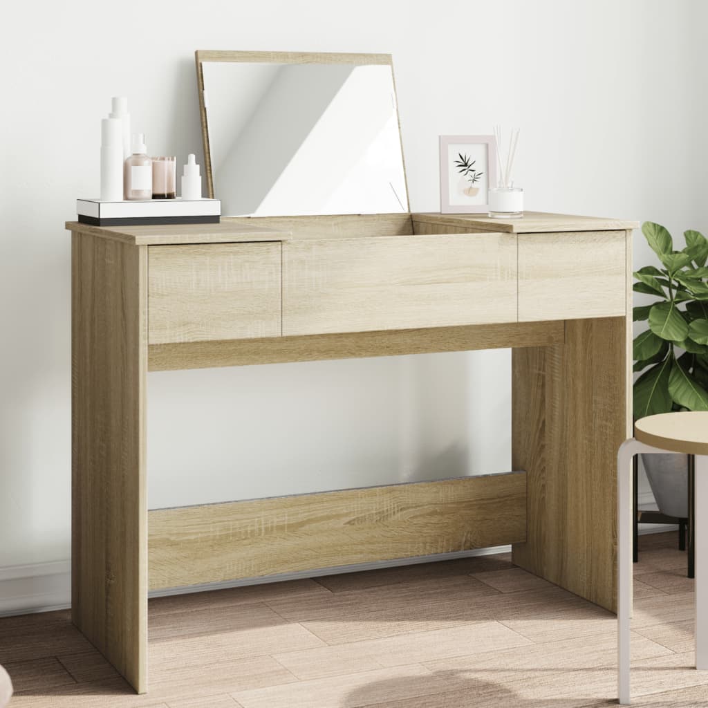 Dressing Table With Mirror 100X45X76 Cm
